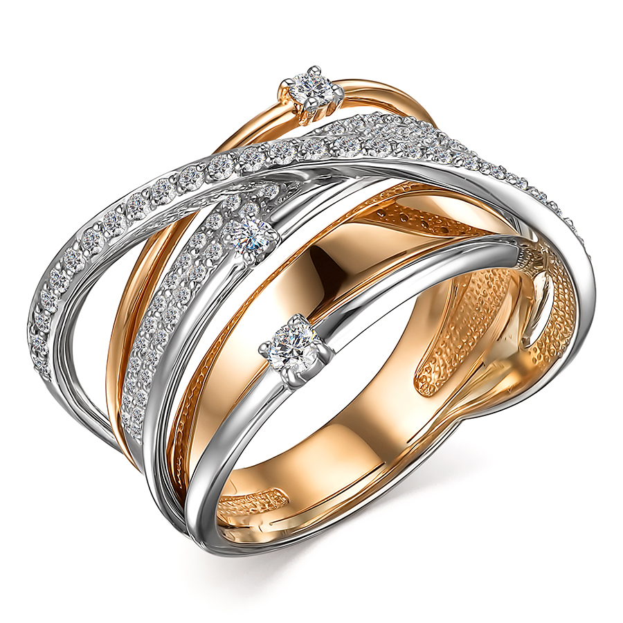 Кольцо, золото, бриллиант, 14743-100